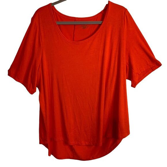 Lane Bryant Red T-Shirt Scoop Neck Short Sleeve Plus Size 18-20 - Picture 1 of 6
